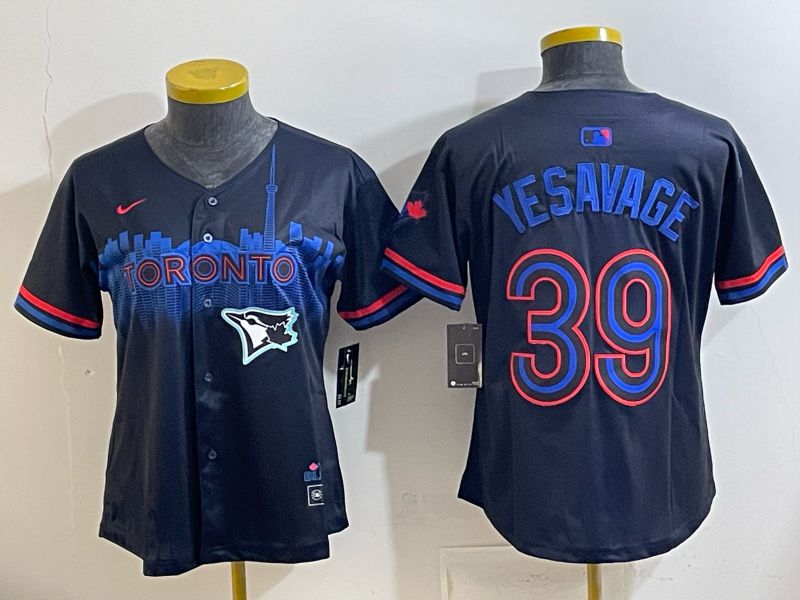 Women 2025 Nike Toronto Blue Jays #39 Yesavage Blue Game MLB Jersey 02